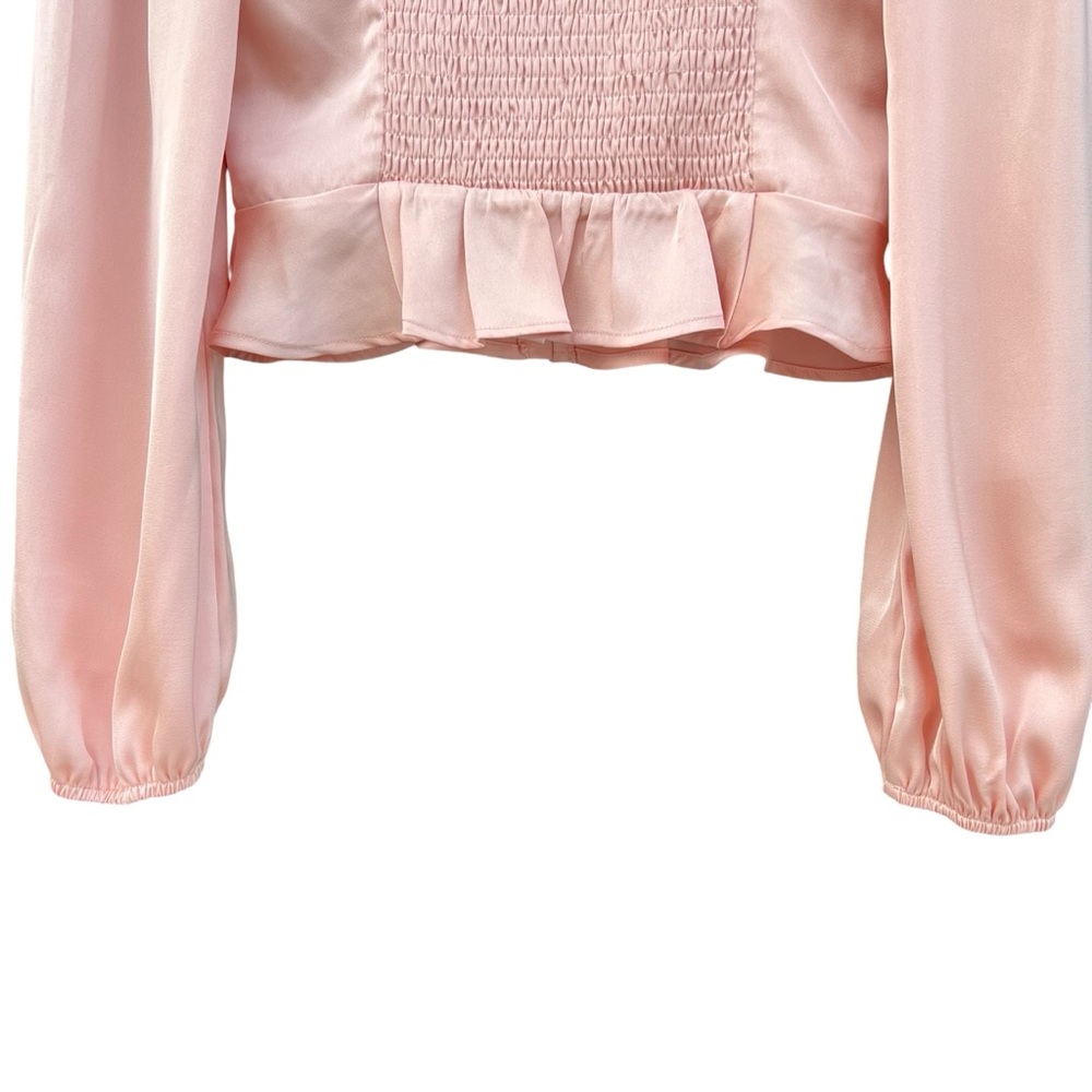 ASTR The Label - Satin Peplum Top - Women’s Size S - Picture 9 of 14